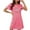Hot Pink, variant on Zorckvet Womens Heart Print Nightgowns Valentine's Day Soft Sleepshirts Casual Plus Size Short Sleeve Comfy Nightshirts for Women
