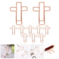 thumbnail image 2 of Shisuyan 10pcs Cross Paper Clips Small Paper Clips Metal Document Clips Office and Study Supplies, 2 of 8