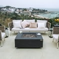 thumbnail image 5 of Elementi Plus Roraima Propane Fire Pit for Outside Outdoor Fire Pit Table Smokeless Firepit Concrete Square Fire Table Patio Heater Fireplace 60000 BTUs - Slate Black, 40 x 40 Inches, 5 of 12