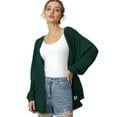 thumbnail image 1 of Doublju Womens Long Sleeve Loose Fit Open Front Casual Cardigan With Plus Size, 1 of 4