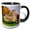 Black/White, variant on 3drose, Berkeley Castle, 11oz Two-tone Red Mug