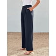 thumbnail image 3 of ZANKLEY Wide Leg Dress Pants Women's High Waisted Dressy Trousers, 3 of 12