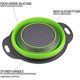 thumbnail image 3 of 2 Pieces Collapsible Silicone Colander, Silicone Drain Basket, Fruit Vegetable, 3 of 5