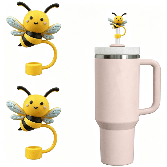 NORIZF (2Pcs) 10Mm Bee Shape Straw Cover