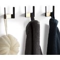 thumbnail image 1 of Lot de 3 crochets muraux ou adhésifs pour salle de bain et cuisine - Dorés et noirs, 1 of 5
