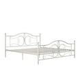 thumbnail image 4 of DHP Bombay Metal Platform Bed Frame with Headboard, King, White, 4 of 15