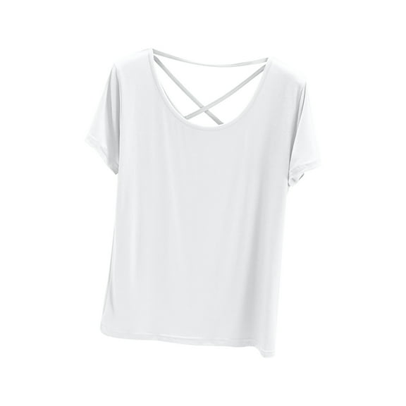 cfhntfmh Women's Pajama Shirts Lightweight and Soft Pjs T-Shirt Solid Color Scoop Neck Trendy Lounge Pajama Tops Sleepwear