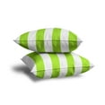 thumbnail image 3 of 2-Piece Outdoor Pillow Covers 18 x 18 inch Patio Decorative Square Throw Pillow Covers (18" x 18" Stripe, Kiwi), 3 of 7