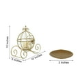 thumbnail image 3 of Efavormart 11" Gold Princess Carriage Metal Candle Holder Table Centerpiece Card Display, 3 of 11