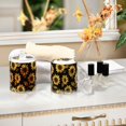 thumbnail image 4 of Yayeee 4 Pack Qtip Holder Bathroom Cotton Swab Canister with Lid Clear Dispenser Set, Black Sunflower Pattern, 4 of 6