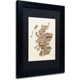 thumbnail image 2 of Trademark Fine Art "Scotland Typography Text Map 3" Canvas Art by Michael Tompsett, Black Matte, Black Frame, 2 of 4