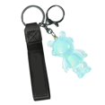 thumbnail image 3 of Lindo oso acrílico llavero letra impresa correa bolso accesorio dibujos animados anime llaveros para hombres mujeres azul, 3 of 10
