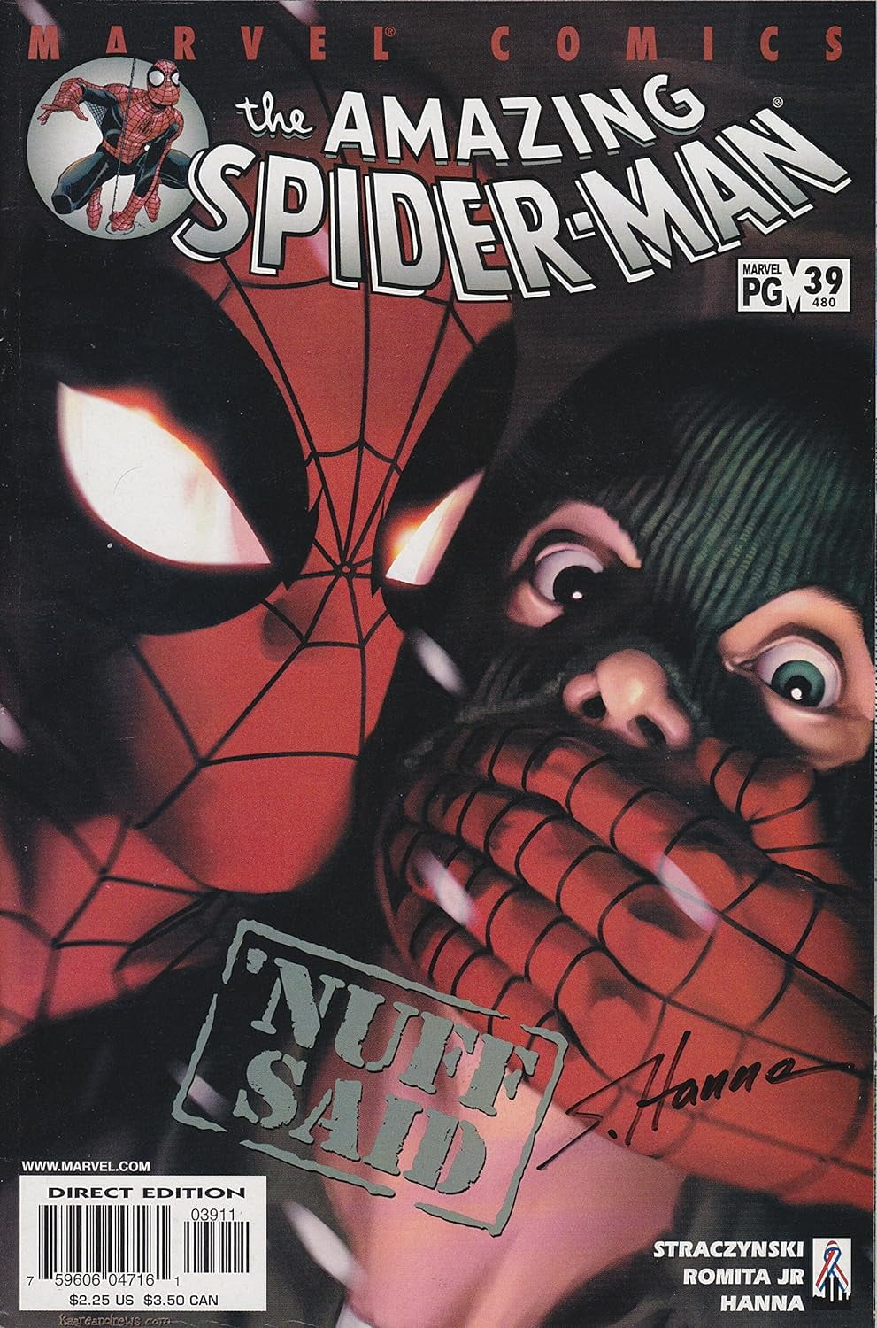Amazing Spider-Man #39 Signed by Scott Hanna
