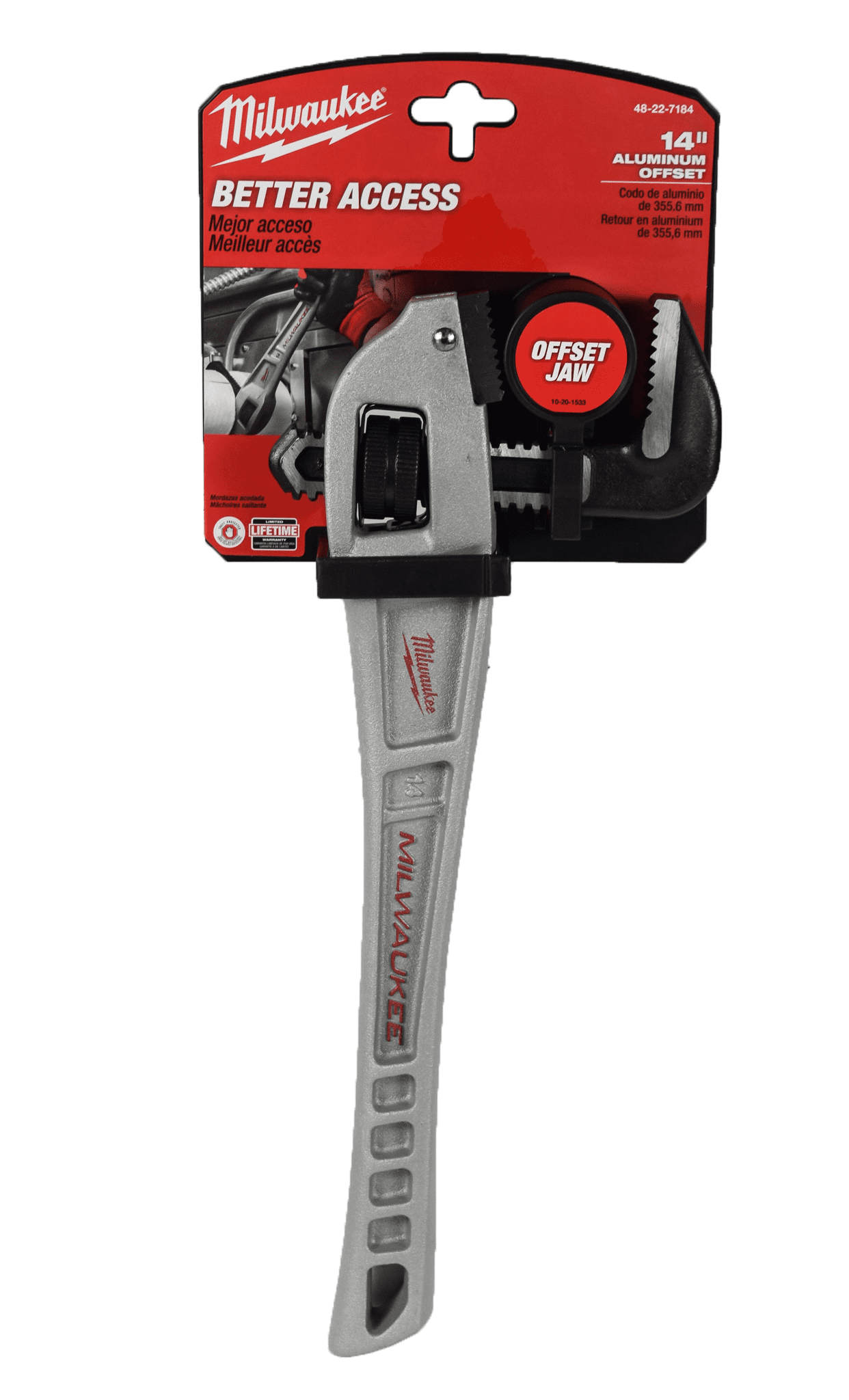 Milwaukee 14 in. Aluminum Offset Pipe Wrench 48-22-7184