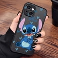 thumbnail image 4 of Disney-funda translúcida esmerilada para iPhone, carcasa bonita de Stitch para iPhone 14, 13, 12, 11 Pro Max, XS Max, X, XR, 7, 8 Plus, 6S, 5S, 4 of 5
