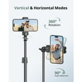 thumbnail image 5 of STYU Phone Tripod & Selfie Stick, Extendable Cell Phone Tripod Stand with Wireless Remote and Phone Holder, Compatible with iPhone Android Phone, Camera, 5 of 18