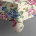 thumbnail image 4 of Pioneer Flower Floral Print Pattern Rectangle Tablecloth 60"x102",Waterproof Polyester Rectangle Table Cloth, Wipeable Spillproof Polyester Tablecloth for Dining, Camping, Indoor and Outdoor, 4 of 6