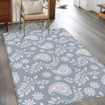 thumbnail image 2 of 3'x5' Rug for Living Room Bedroom, Blue Paisley Washable Area Rugs Non-Slip Carpet Mats, Ethnic Vintage Floral Botanical Abstract Indoor Low Pile Area Rug Runner for Kitchen, Mudroom, 2 of 8