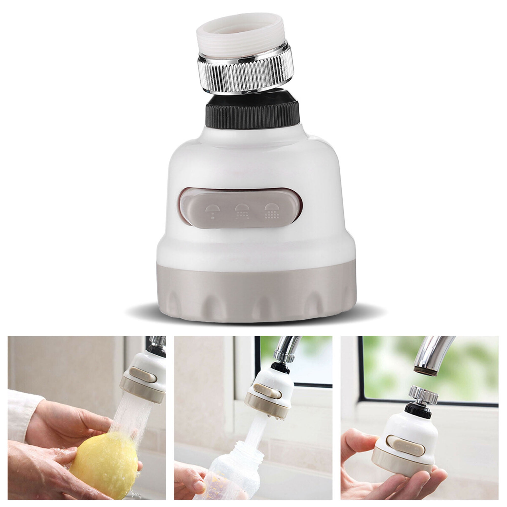 Details about   360° Kitchen Tap Head Rotate Faucet Nozzle Booster Shower Water Saver Moveable 