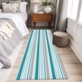 thumbnail image 4 of Runner Rug 2 x 6 Ft, Grey Blue Striped Washable Non-Slip Floor Mat for Kitchen Hallway/Entryway, Farmhouse Stripes Modern Abstract Art Long Kitchen Runner Area Rugs for Living Room, Low-Profile, 4 of 8