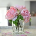 thumbnail image 2 of Flora Bunda GS1950E-PK 9' Tall Silk Peony Arrangement in Glass Pot,Pink, 2 of 5
