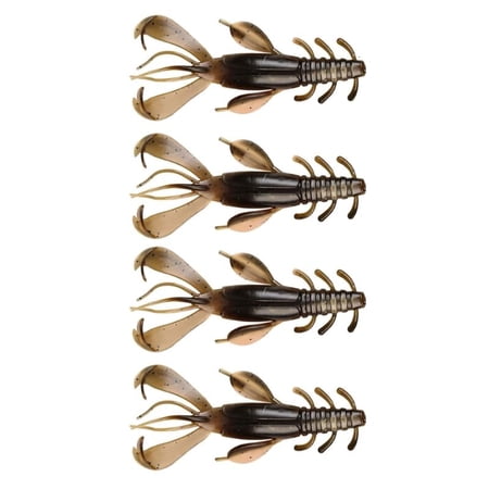 CEORPER 10cm 10g Soft Lure Baits Crawfish Lures Shrimp Baits Pack of 4