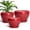 Red, variant on Red Ceramic Plant Pots Set of 3 – 6, 8, 10 Inch Round Flower Pots with Drainage for Indoor Outdoor Plants, Large Planters