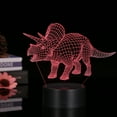 thumbnail image 3 of 3D Led Night Light Illusion Lamp Dinosaur Pattern Color Changing Lights Bedside Table Desk Lamp with Touching & Remote Control for Kids Gifts Home Decoration, 3 of 7