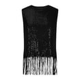 thumbnail image 5 of AherBiu Sequin Tank Tops for Women Fringe Party Tops Sleeveless Tassels Clubewear Sparkly Camisole Tops, 5 of 9