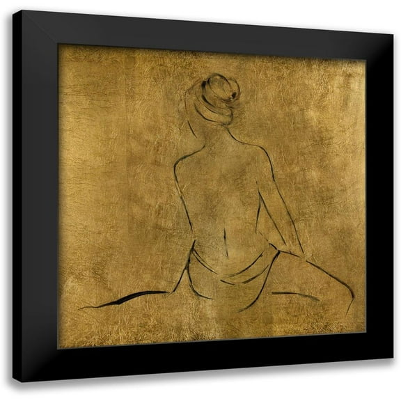 Swatland, Sally 12x12 Black Modern Framed Museum Art Print Titled - Golden Bather II