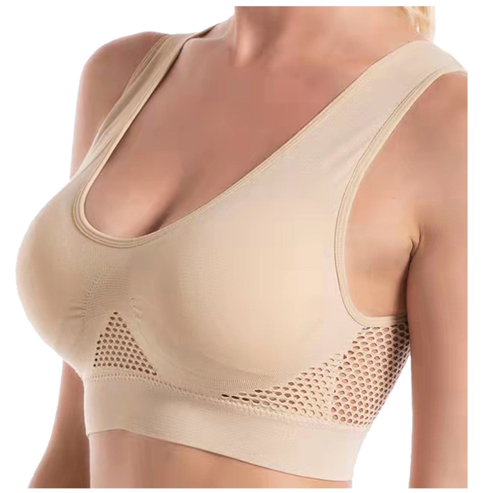 Fesfesfes 3-Pack Sports Bras for Women Seamless Wirefree Support