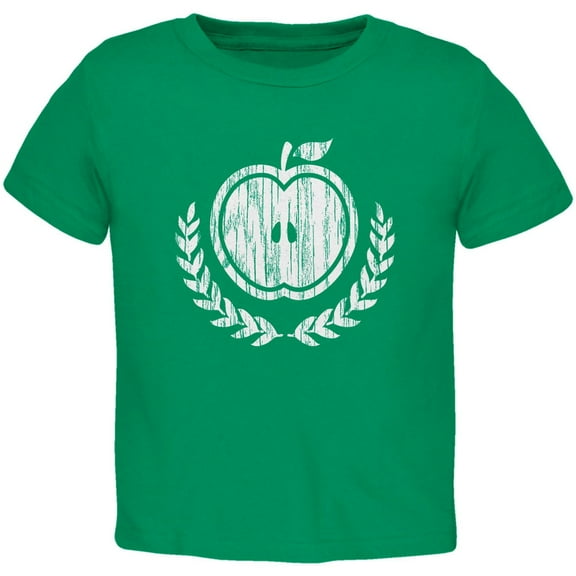 Baby Shower Theme Apple of My Eye Rustic Kelly Green Toddler T-Shirt - 4T