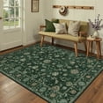 thumbnail image 6 of WIPONKEN 3x5 Area Rugs Morris Carpet for Living Room Bedroom Dining Room Office Farmhouse, Machine Washable Non Slip Vintage Persia Rug Green, 6 of 6