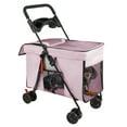 thumbnail image 2 of Wliqien Dog Stroller with 360-degree Wheels, Foldable Pet Cart, 5 Ventilation Windows & Removable Tray, Outdoor Travel Dog Cart for Small/Medium Dogs, 2 of 7
