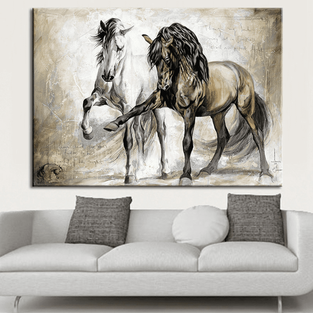 24"x48" Horses Running A Poster Home Decor HD Canvas Print Wall Painting Picture 