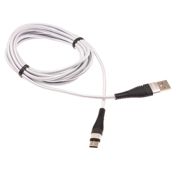 Long 10ft USB-C Cable for REVVL V Plus 5G Phone - Charger Cord Type-C Power Wire Braided Fast Charge High Speed Sync Compatible With T-Mobile REVVL V Plus 5G