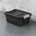 thumbnail image 2 of Sterilite 4 Gal Industrial Storage Totes with Latch Lids, Black (24 Pack), 2 of 11