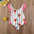 thumbnail image 2 of Fortune 0-4Y Kids Girl Ice Cream Swimwear Stripe Swimsuit Summer Bathing Suit, 2 of 9