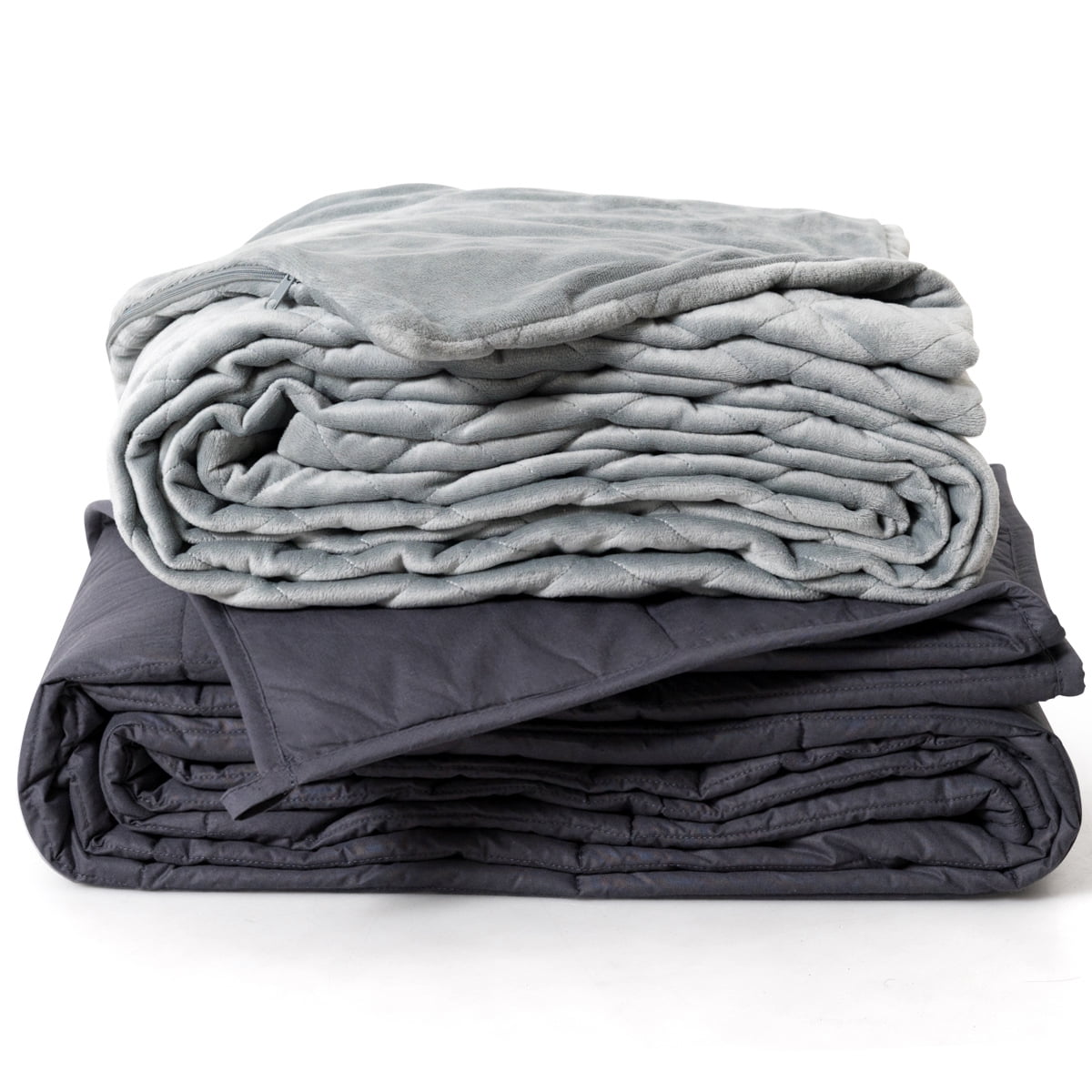 Topbuy 47"x 72"/60" x 80" Cotton Weighted Blankets w/Crystal Quilt Cover