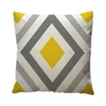 thumbnail image 3 of Yellow and Gray Throw Pillow Covers, 18 x 18 Inches Modern Abstract Black Grey Stripes Gray White Acrylic Bold Decorative Pillow Cases Home Decor Square Pillowcases, 3 of 4