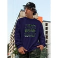 thumbnail image 2 of Abstract Space Rave Style Sweatshirt Men -Image by Shutterstock, Male 3X-Large, 2 of 4