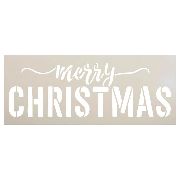 Merry Christmas Word Art Stencil by StudioR12 - Select Size - USA Made - Craft DIY Modern Farmhouse Rustic Home Decor, STCL6744, 13.5 merry-christmas-word-art-stencil-by-studior12-select-size-usa-made-craft-diy-modern-farmhouse-rustic-home-decor-stcl6744-13-5-x-5-5-walmart-com