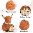 thumbnail image 3 of 2Pcs Highland Cow Figurine Decor, Resin Highland Cow Gifts for Thanksgiving, Scottish Home Kitchen Table Tiered Tray Statue Decoration, 3 of 8