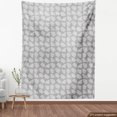 thumbnail image 4 of Floral Fabric by the Yard Upholstery, Detailed Ornaments Curlicue Zentangle Style Bicolored Flowers Illustration, Decorative Fabric for DIY and Home Accents, Pale Grey and Pearl by Ambesonne, 4 of 5