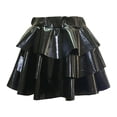 thumbnail image 3 of Tisuna Girls Layered Skirt Child Sequin Print Elastic Waist A-Line Skirts Fashion Loose Girls Carnival Dance Wear Black Size 5-6 Years, 3 of 4