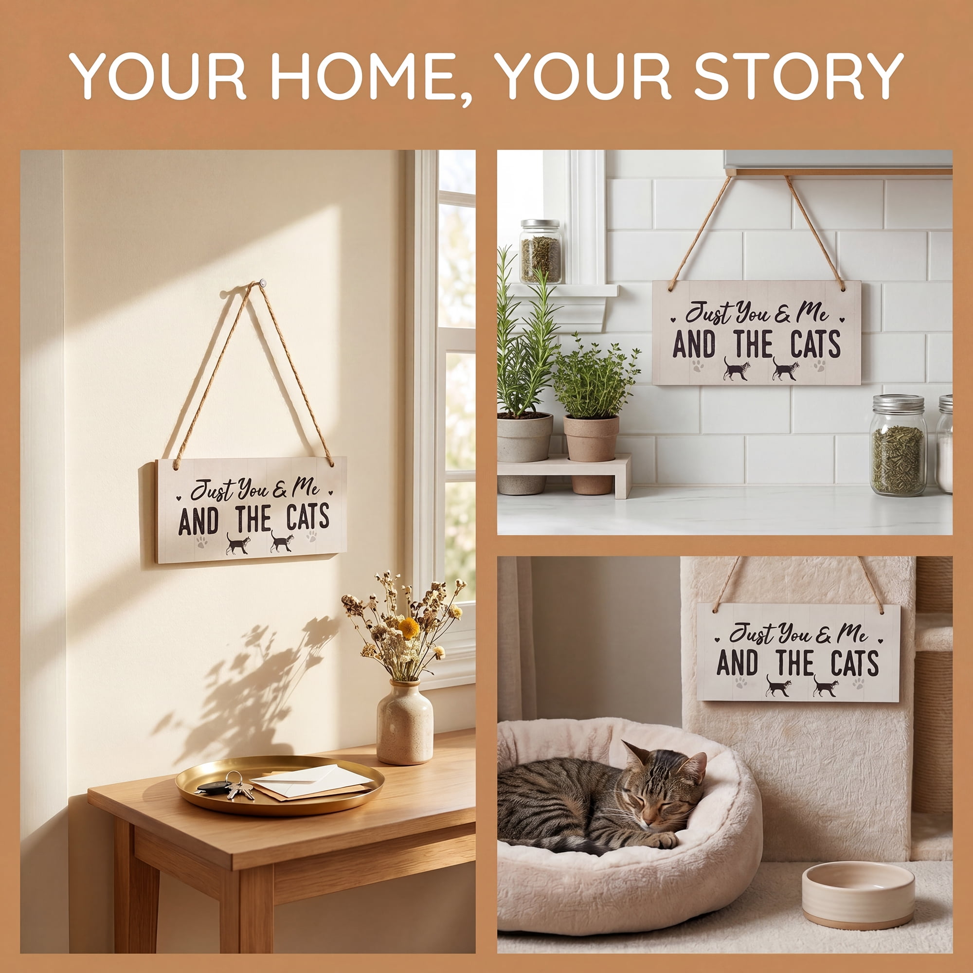 Unique Bargains Pet Sign Home Decor Decorative Wall Plaque Style I 3.9in