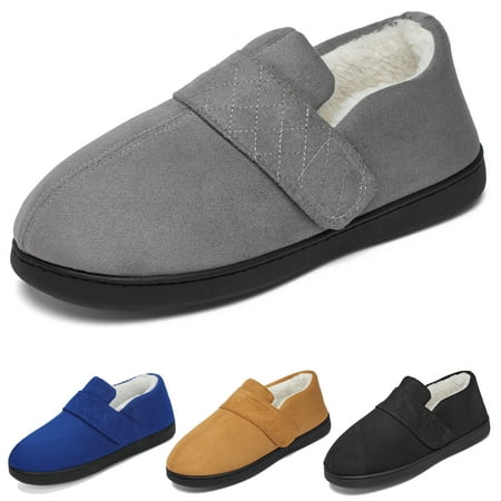 

Mishansha Men Home Slippers Memory Foam Fleece Lined Winter Houseshoes