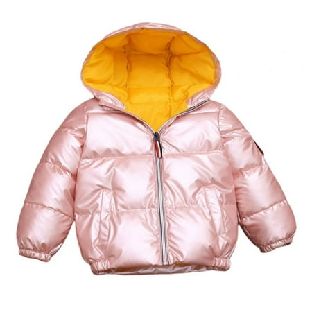 

Boys Down Jacket Girls Toddler Kids Coat with Hoodies Winter Chilrens Outwear Kids Reflecting Coat Windproof