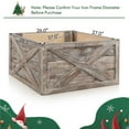 thumbnail image 2 of Gymax 37 x 27 inches Solid Wooden Christmas Tree Box w/ Hook & Loop Fasteners Grey, 2 of 10