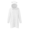 thumbnail image 4 of Cathalem Sweat à Capuche Épais Col Rond Manches Longues Tenues Tendance Chandails en Molleton à Sequins, Blanc TG, 4 of 4